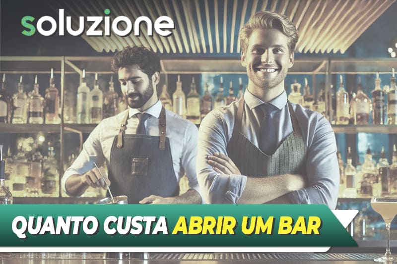 Quanto custa montar um bar - Imagem de empresário e barman em bar de sucesso