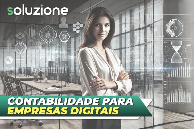 Contabilidade para empresas digitais - Imagem de contador em seu escritório de contabilidade digital