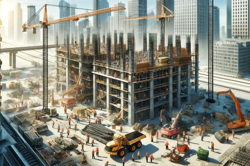 Contabilidade para construção civil - imagem de construtora fazendo a construção de um edifício
